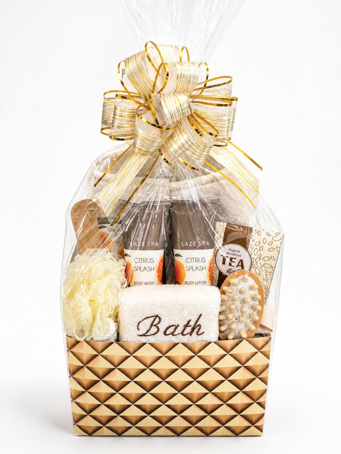 Golden Retreat Spa Gift Basket