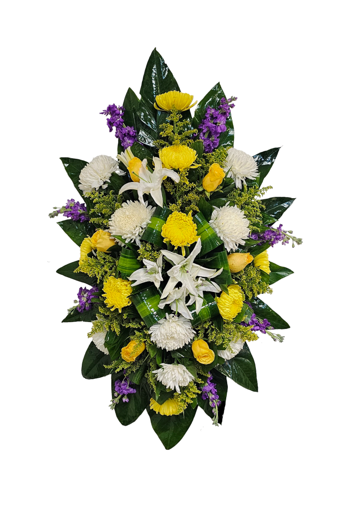 CR-15 Corona de rosas, crisantemos, spiders, lirios, stocks y solidago