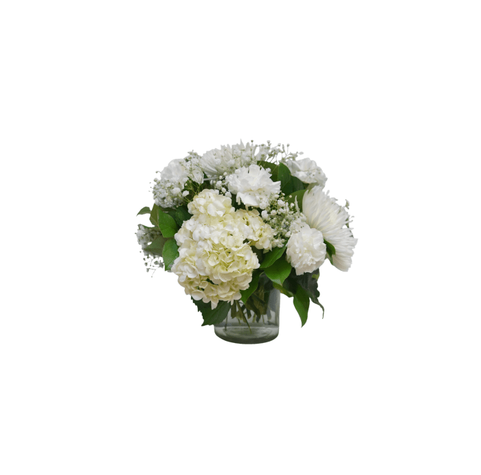 AR-01 Arreglo funeral de claveles, spiders, hortensias y babybreath