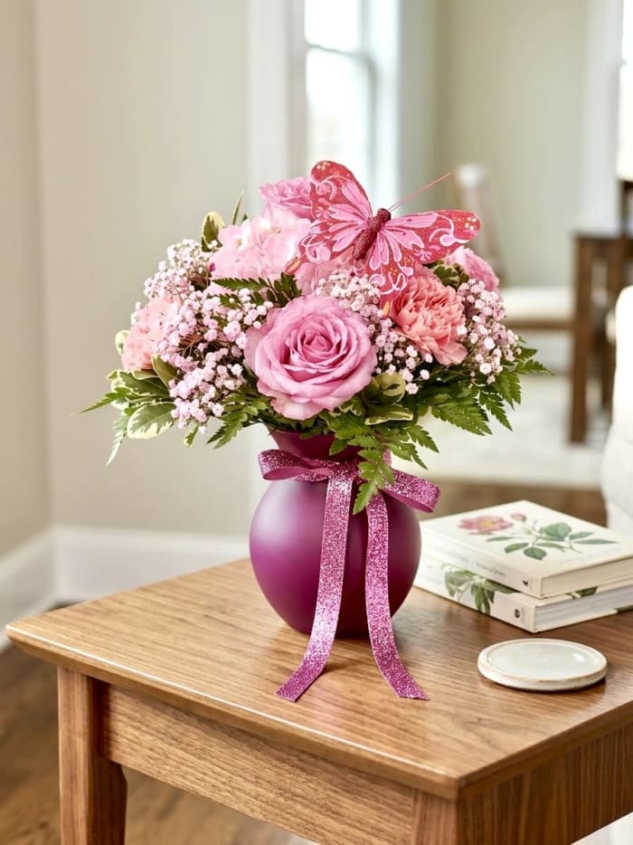 Whispering Flutter Pink Floral