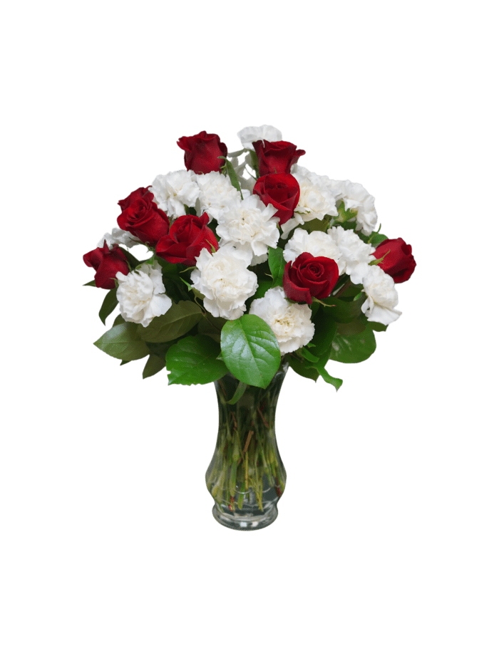 AR-09 Arreglo funeral de rosas y claveles