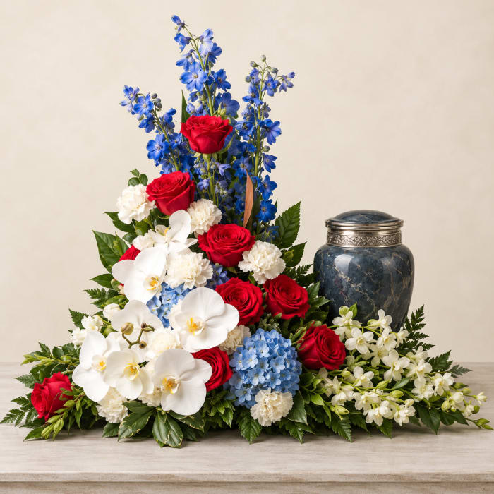 Stars and Stripes Urn Tribute