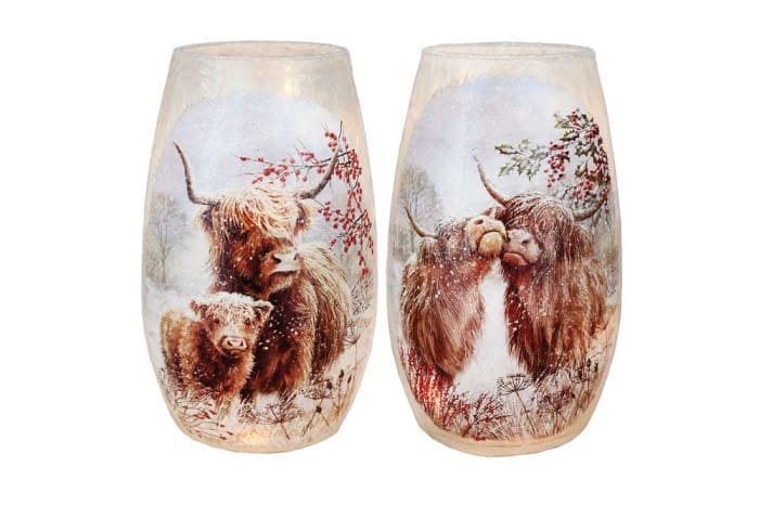 Highland Pasture Pre-Lit Small Vase