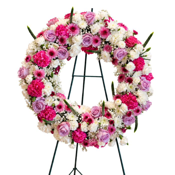 Circular Funeral Wreaths - 18 inch