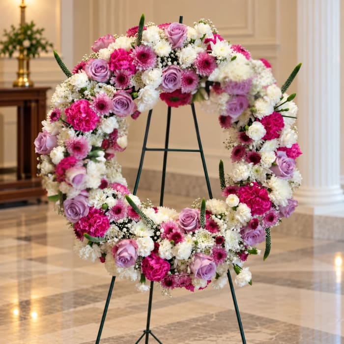 Circular Funeral Wreaths - 18 inch