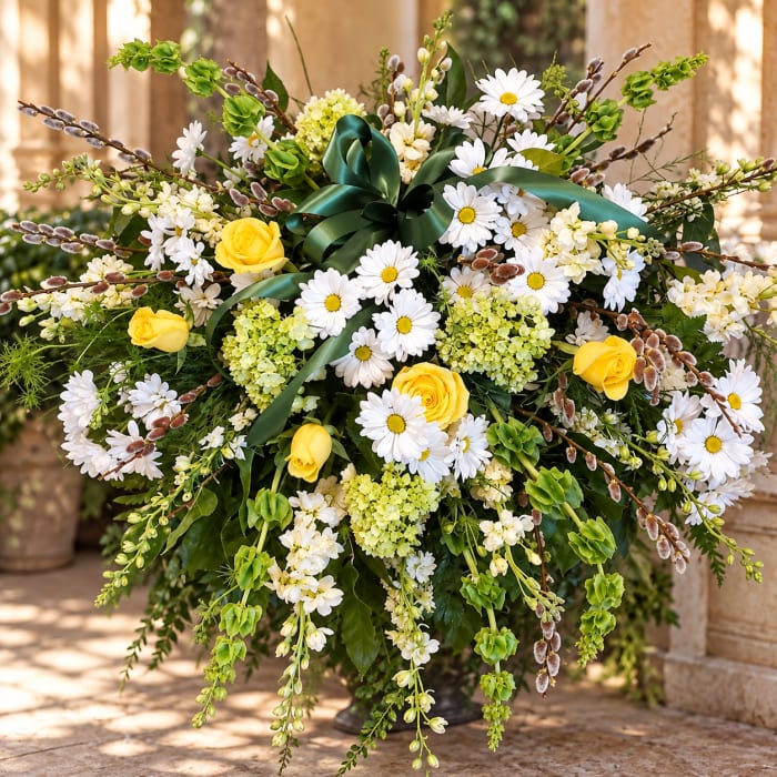 Spring Buds Casket Cover