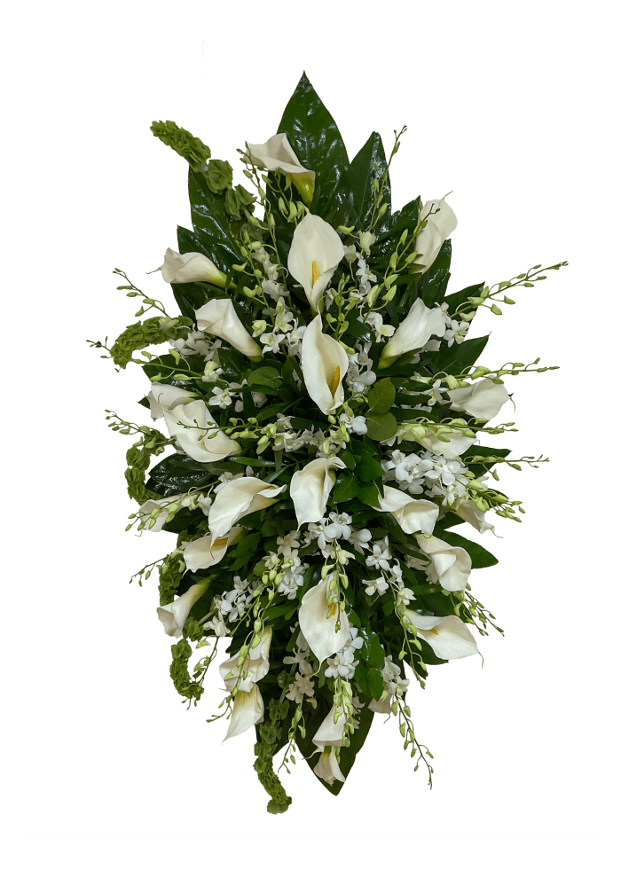 CR-24 Corona de lirios cala, orquídeas y campana de Irlanda