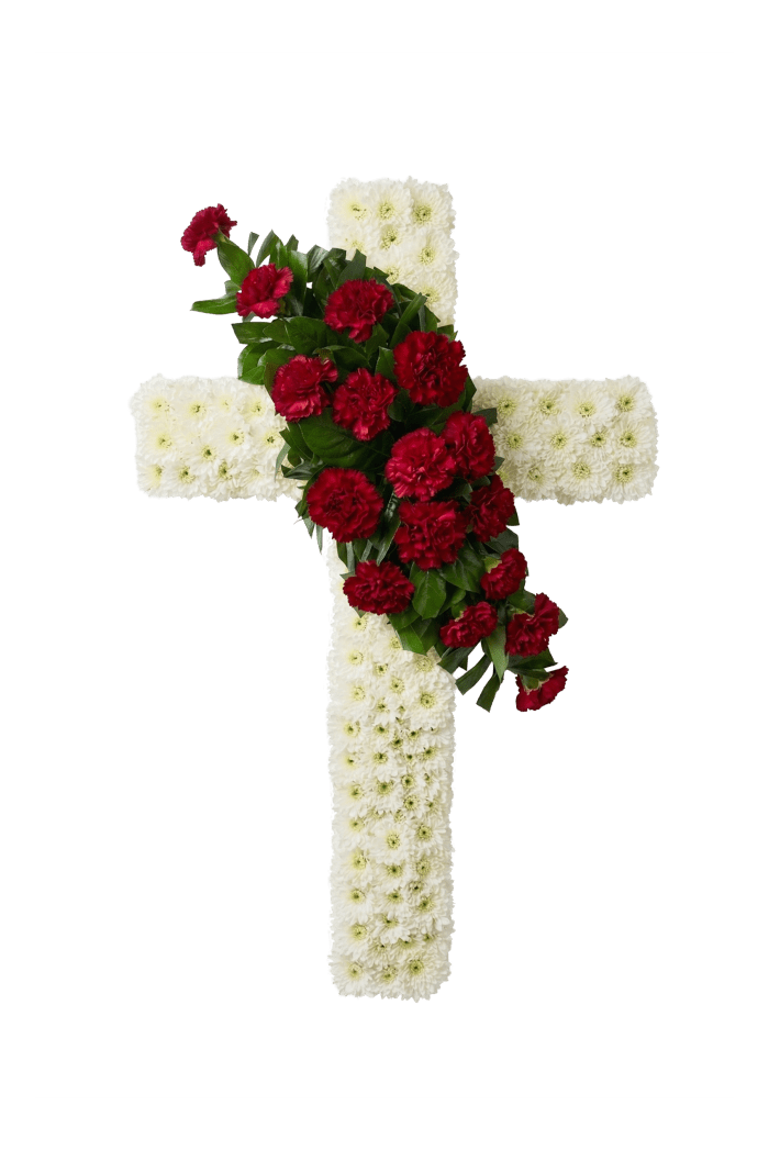 PL-04 Cruz de claveles y pompones