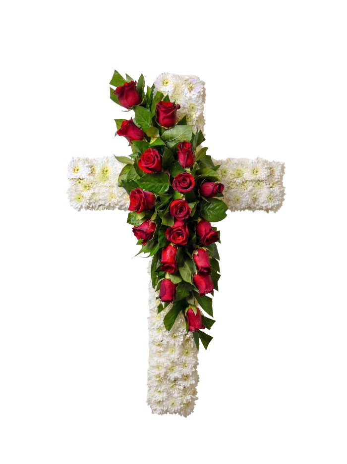 PL-05 Cruz de rosas y pompones