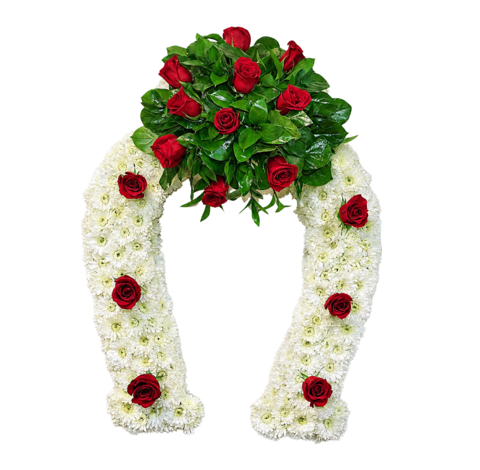 PL-07 Herradura de rosas y pompones