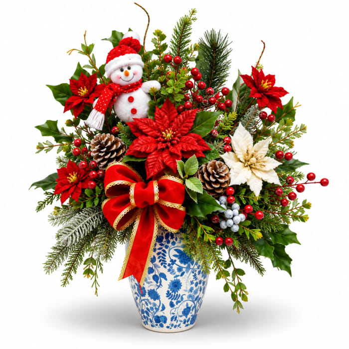 Festive Snowman Holiday Silk
