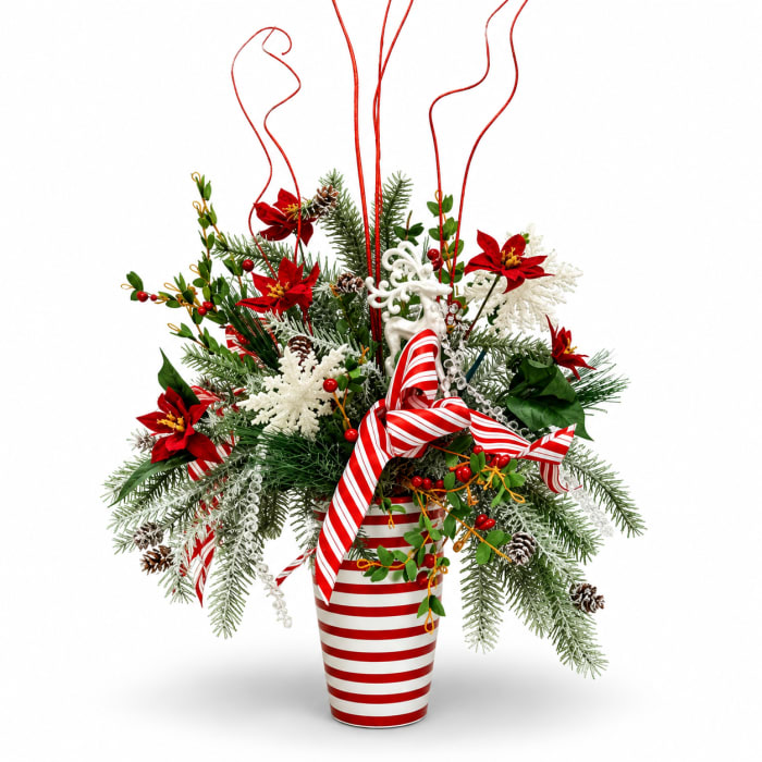 Festive Striped Christmas Silk