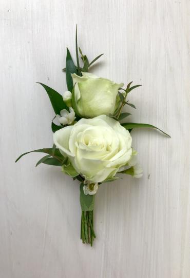 White Rose Boutonniere