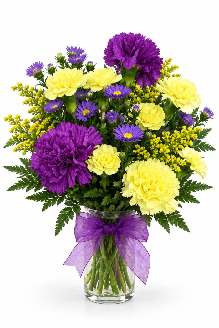 Purple and Yellow Arrangement