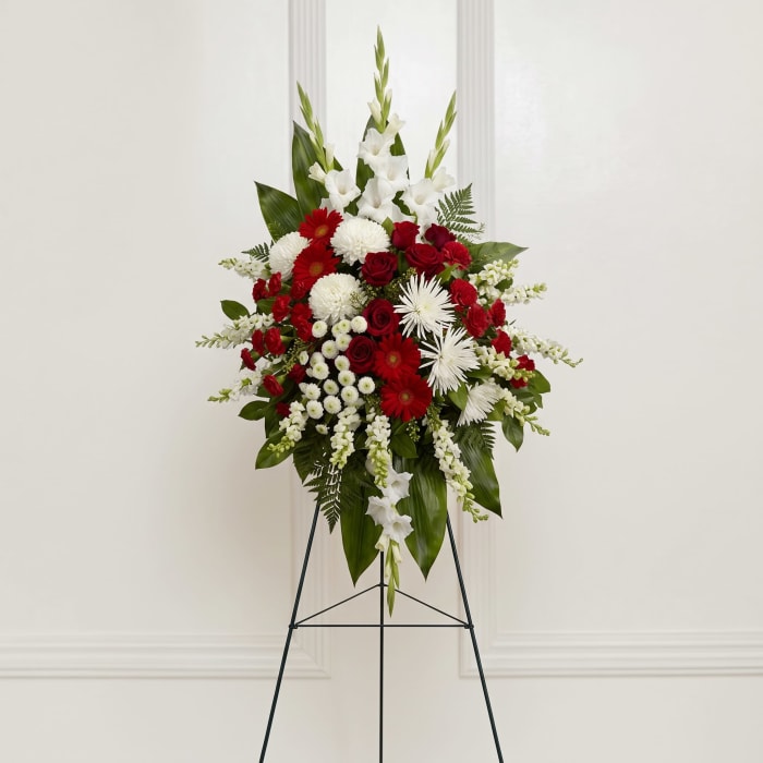 Crimson Remembrance Standing Spray