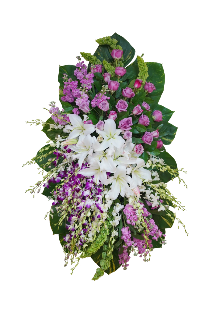 CR-30 Corona de rosas, lirios y orquídeas