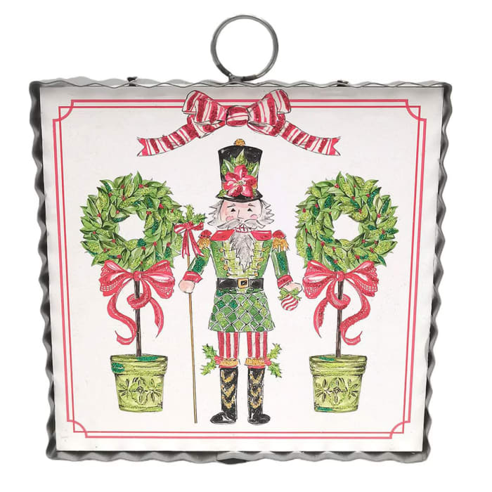Mini Art Traditional Tidings Nutcracker & Topiaries