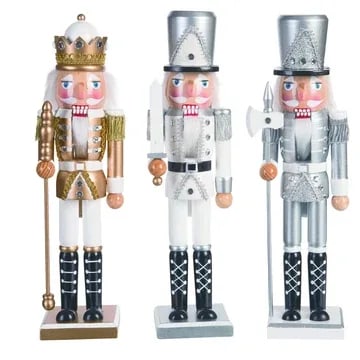 Wood Glitz Nutcracker (Each)