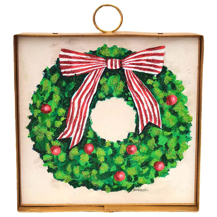 Mini Art Green Wreath Red Balls