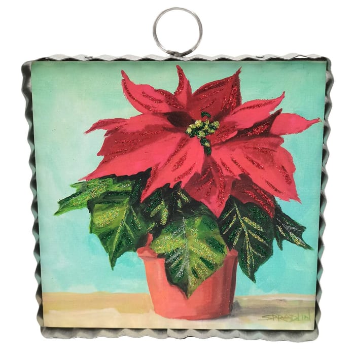Mini Art Poinsettia Pot