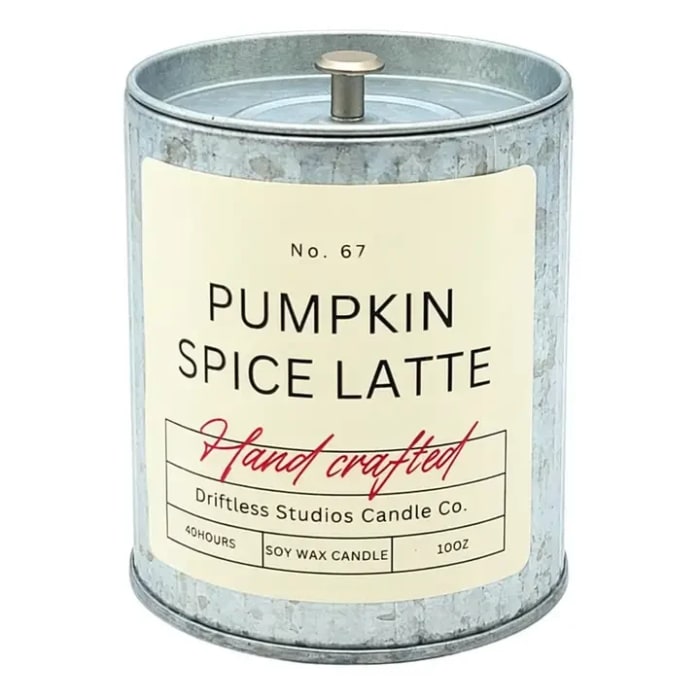 Pumpkin Spice Latte Farm Candle Tin