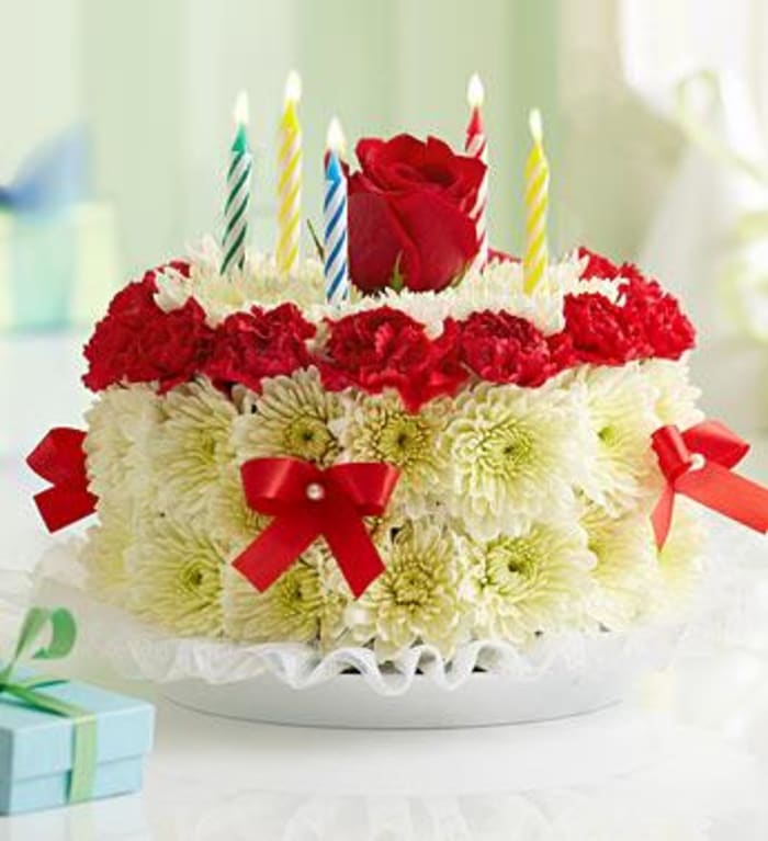 Birthday Flower Cake Bright Flower Delivery Raleigh NC Flowers and