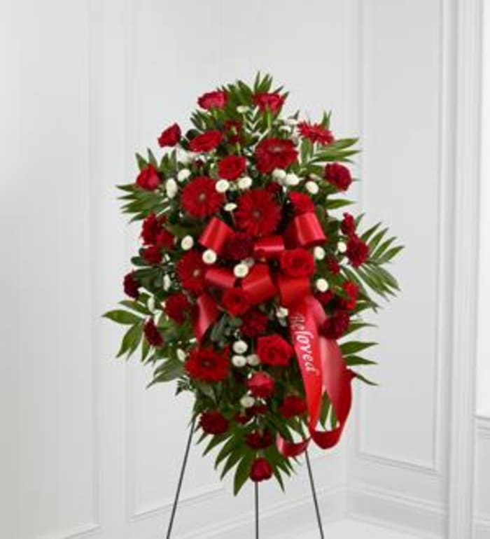 The FTD® Treasured Memories™ Standing Spray Flower Delivery Gilroy CA