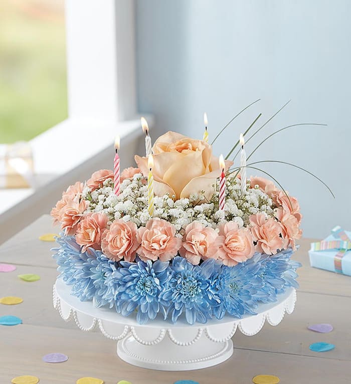 Birthday Wishes Flower Cake™ Coastal 166259