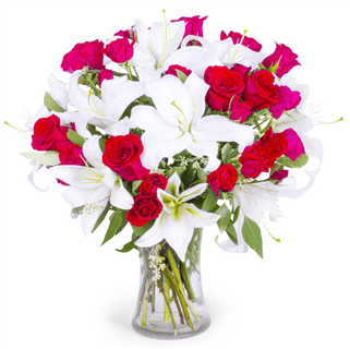 Red & White Wondrous Bouquet