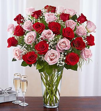 Ultimate Elegance™ Long Stem Pink & Red Roses