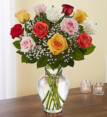 Premium Long Stem Assorted Roses Flower Bouquet