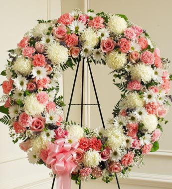 Wreath Pink & White