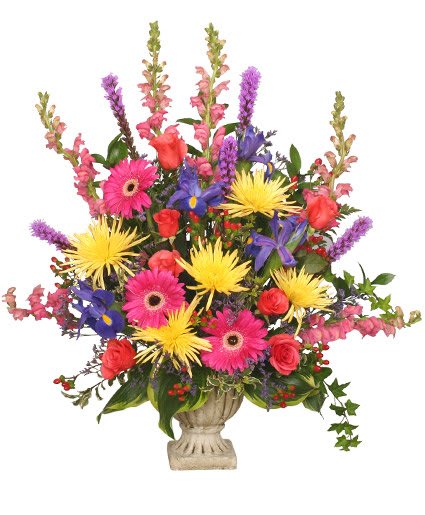 Colorful Condolences Tribute Flower Bouquet