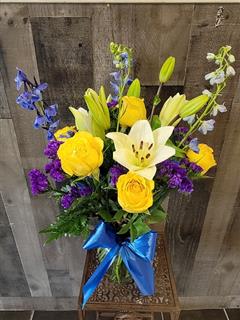 Blue Skies Bqt by Florista