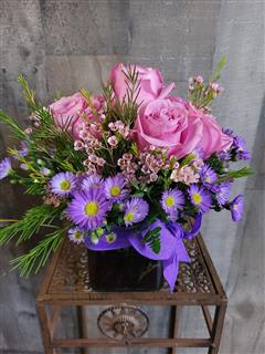 Purple Illussion Flower Bouquet