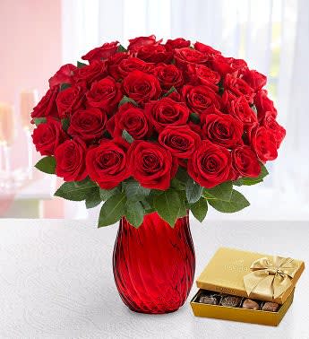 Three Dozen Romantic Red Roses