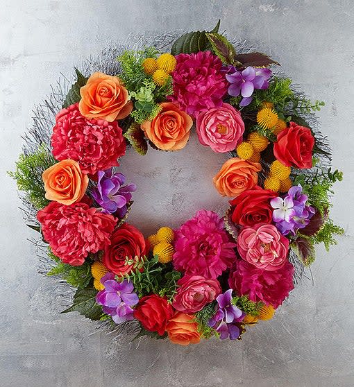 Keepsake Vibrant Blooms Wreath - 24"
