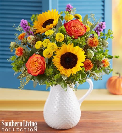 Fall Farmhouse Pitcher by Southern Living® Flower Bouquet