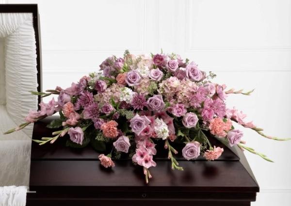 Pink and Mauve Casket Spray