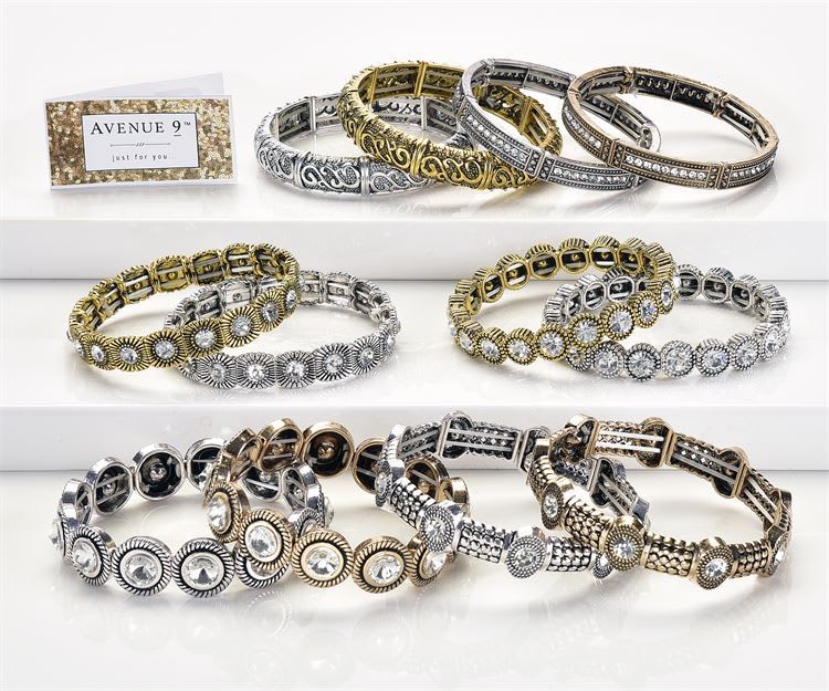 Gold & Silver Bracelet Flower Bouquet