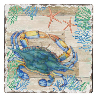 Tile Coaster – Crab Life Flower Bouquet