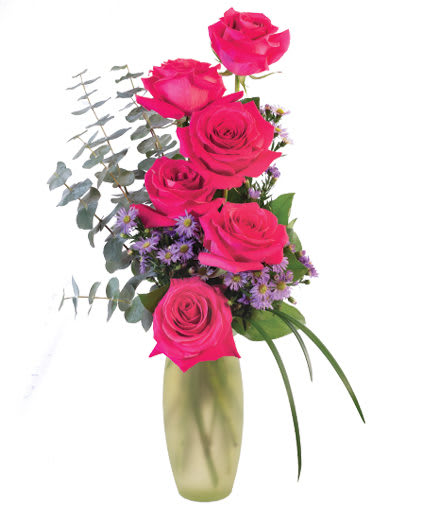 Hot Pink Roses Flower Bouquet