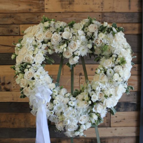White Heart Wreath