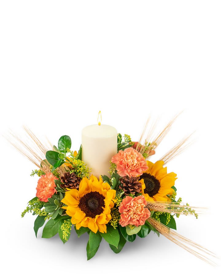 Sunny Abundance Centerpiece Flower Bouquet