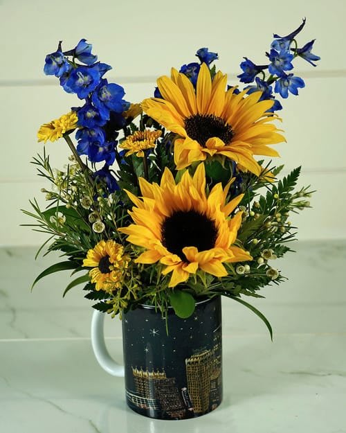 Tulsa Nights Coffee Mug Flower Bouquet