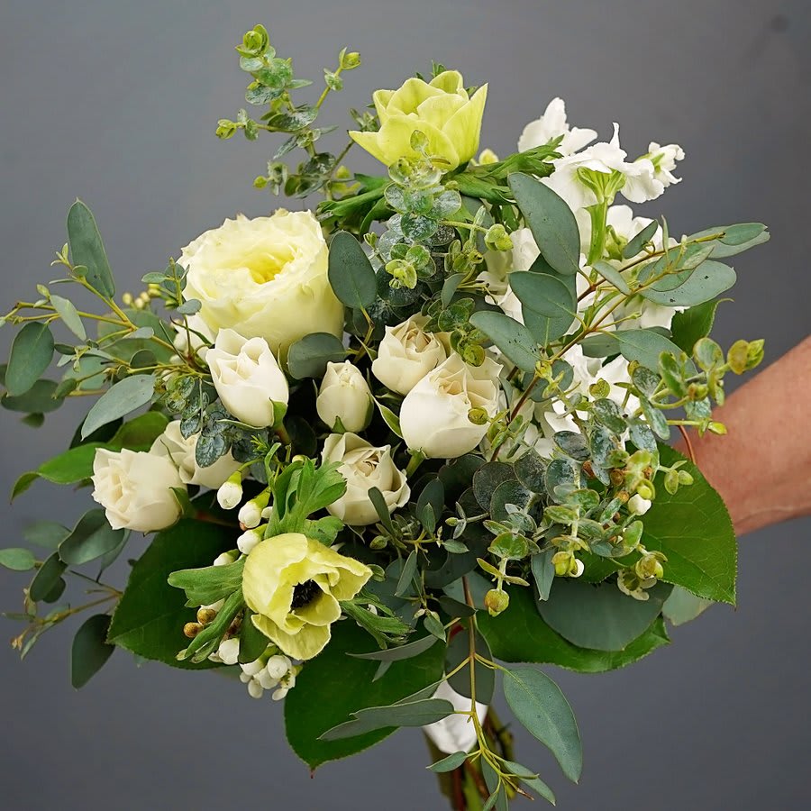 Hand Held Eucalyptus Dream by Rathbone's Flair Flowers Flower Bouquet