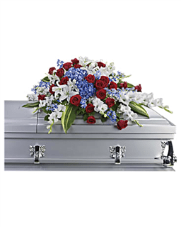  Distinguished Service Casket Spray Flower Bouquet