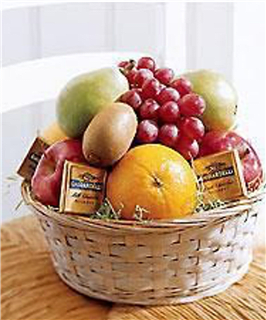 Fruit & Snack Basket of Fruit & Chocolates  Flower Bouquet