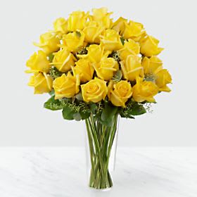 The Yellow Rose Bouquet - Vase Included