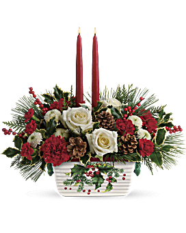 Teleflora's Halls Of Holly Centerpiece